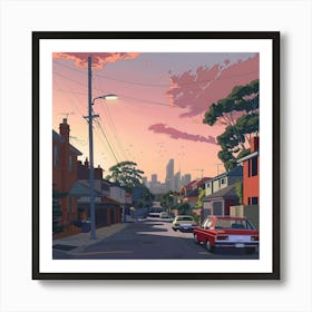 Melbourne Street Art Print