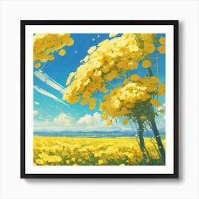 Yellow Flowers 6 Art Print