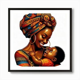 African Mother And Child Art Print