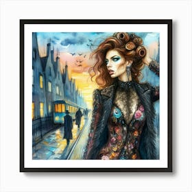 Russian Gothic Girl Art Print