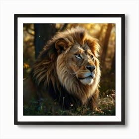 Lion In The Forest 1 Art Print