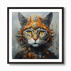 Cat From the Future Art Print