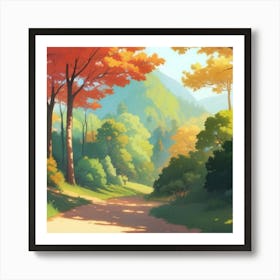 Anime Forest Background 2 Art Print