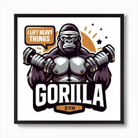 Gorilla Gym Art Print