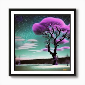 Purple Tree Art Print