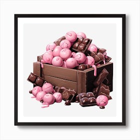 Pink Candy Crate 6 Art Print