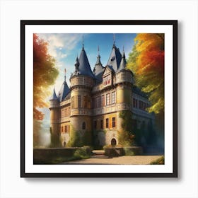 Castle In The Woods 4 Art Print