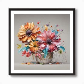 Flowers In A Vase 3 Art Print