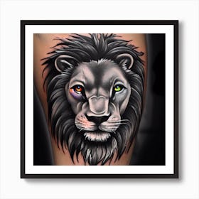 Lion Tattoo Art Print