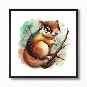Squirrel Painting Art Print