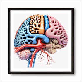 Blood Vessels In The Brain 3 Art Print