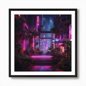 Neon City 1 Art Print