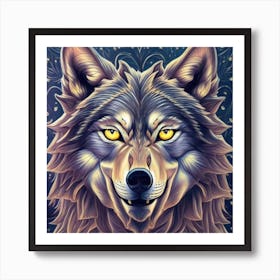 Wolf Head Art Print