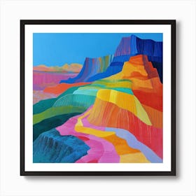 Colourful Abstract Zhangye National Park China 2 Art Print