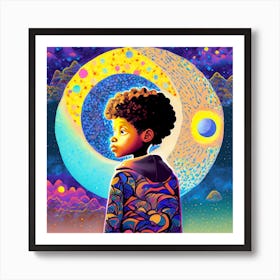 Moon And The Stars Art Print