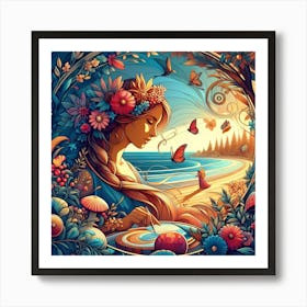 By The Sea Art Print