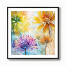 Colorful Flowers 9 Art Print