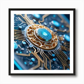 Computer Circuit Board 1 Art Print