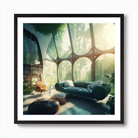 Futuristic Living Room Art Print