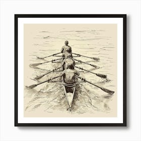 Rowing Boat Art Print