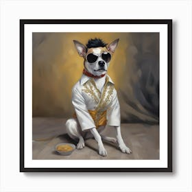 Elvis Dog Art Print