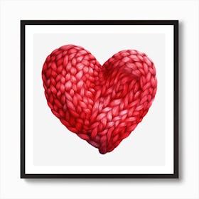 Heart Of Red Yarn 2 Art Print