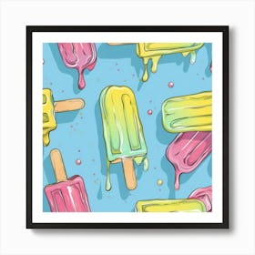 Ice Cream Pops 1 Art Print