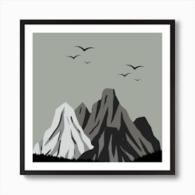 Mountains In The Sky Art Print