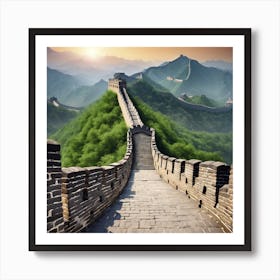 15763 The Iconic Great Wall Of China, Stretching Along T Xl 1024 V1 0 Art Print