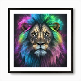 Rainbow Lion 1 Art Print