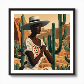 Cactus Woman Art Print