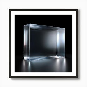 Clear Glass Cube Art Print