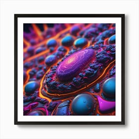 3d Rendering Of A Cell Art Print