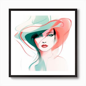 Girl In A Hat Art Print