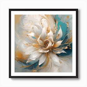 Abstract Flower Painting Art Print