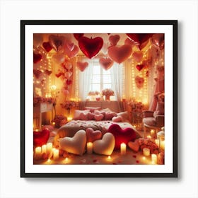 Valentine'S Day Bedroom 1 Art Print