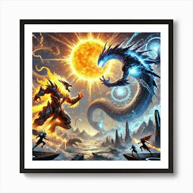 Converted Kaiju Battle Art Print