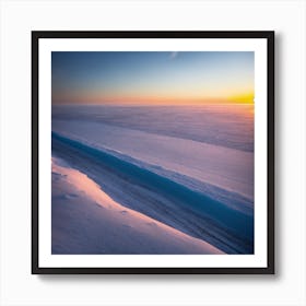 Antarctica At Sunset Art Print