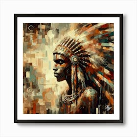 Native African Warrior Man 2 Art Print