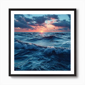 Sunrise Over The Ocean Art Print