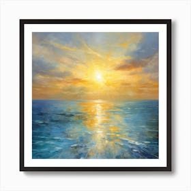 Sunset Over The Sea 2 Art Print