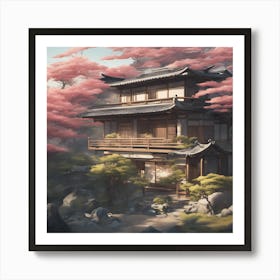 Asiatic Natural Japanese Home With Soft W Esrgan Art Print