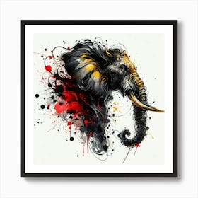 Elephant Painting 1 Art Print