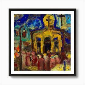 Impressionism Oil Paint of Religion Art Print