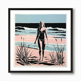 Pink Beach Art Print