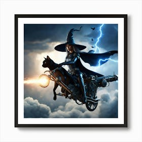 steam punk witch Art Print