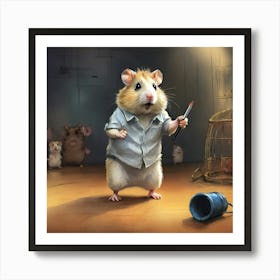 Hamster Painting 1 Poster