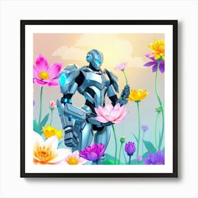 Flux Schnell A Stylized Futuristic Gi Robot With Metallic Armo 0 Poster