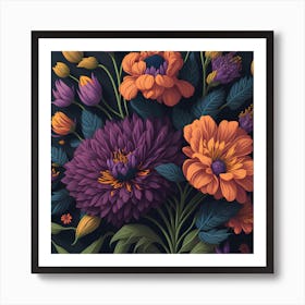 Floral Background Art Print