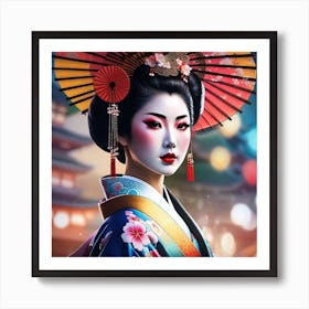 Geisha 157 Art Print